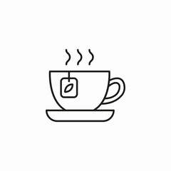 hot tea cup icon sign vector