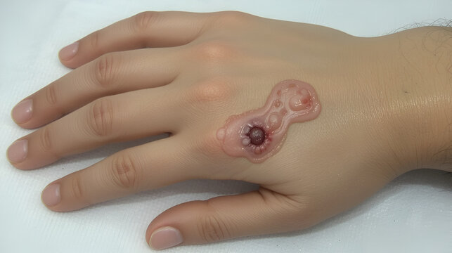 Necrotizing soft tissue infection right hand after debridement