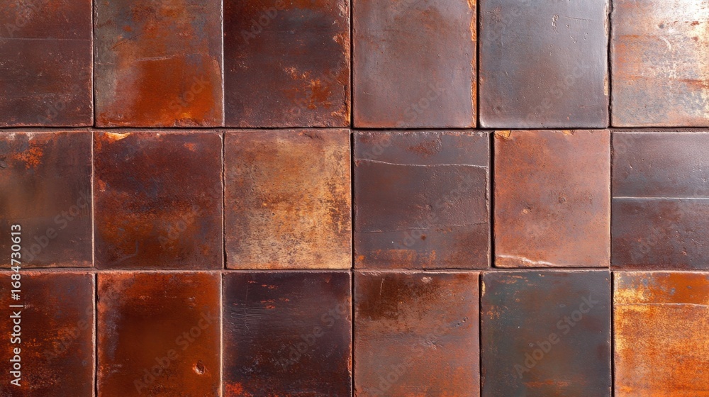 Poster warm-toned brickwork with worn surfaces and subtle gradients in brown and rust.