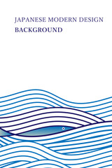 Japanese modern design background There are fish there