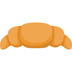 Croissant Icon – Fresh Baked Pastry Symbol in Flat Vector Style