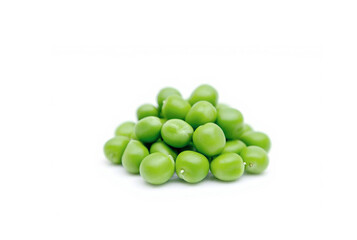 green pea vegetable bean isolated on white background
