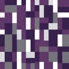 Abstract Geometric Pattern of Purple Gray and White Squares