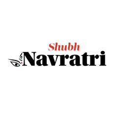 Happy Navratri Typography PNG – Transparent Background