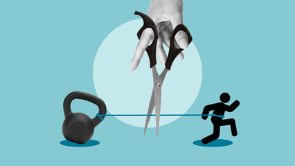 Leave old habits and start a new life. Business as usual no motivation or infinity loop routine job...
