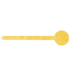 シンプルな水彩風の黄色の丸矢印のイラスト