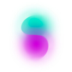 Modern Abstract Graphic With A Vibrant Purple And Turquoise Swirl
