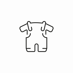 baby overalls jumpsuit icon sign vector