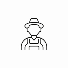 farmer overalls icon icon sign vector