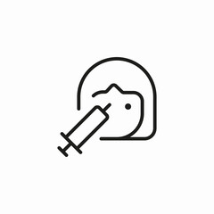 facial botox injection icon sign vector