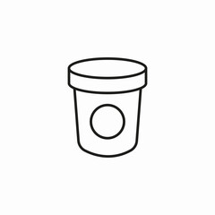icecream pint container icon sign vector