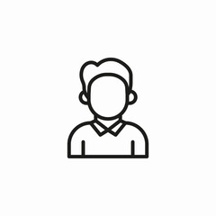 male user profile icon sign vector