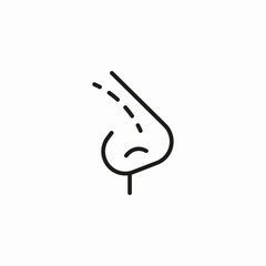 stuffy running nose icon sign vector