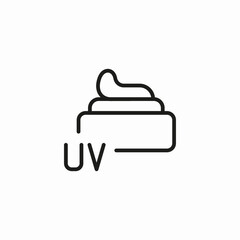 sunscreen cream protection icon sign vector