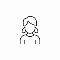 woman with earrings icon sign vector