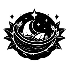 Celesti Nest Silhouette Vector