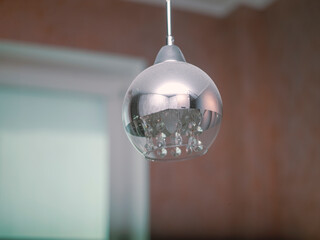 modern electric lamp made of glass