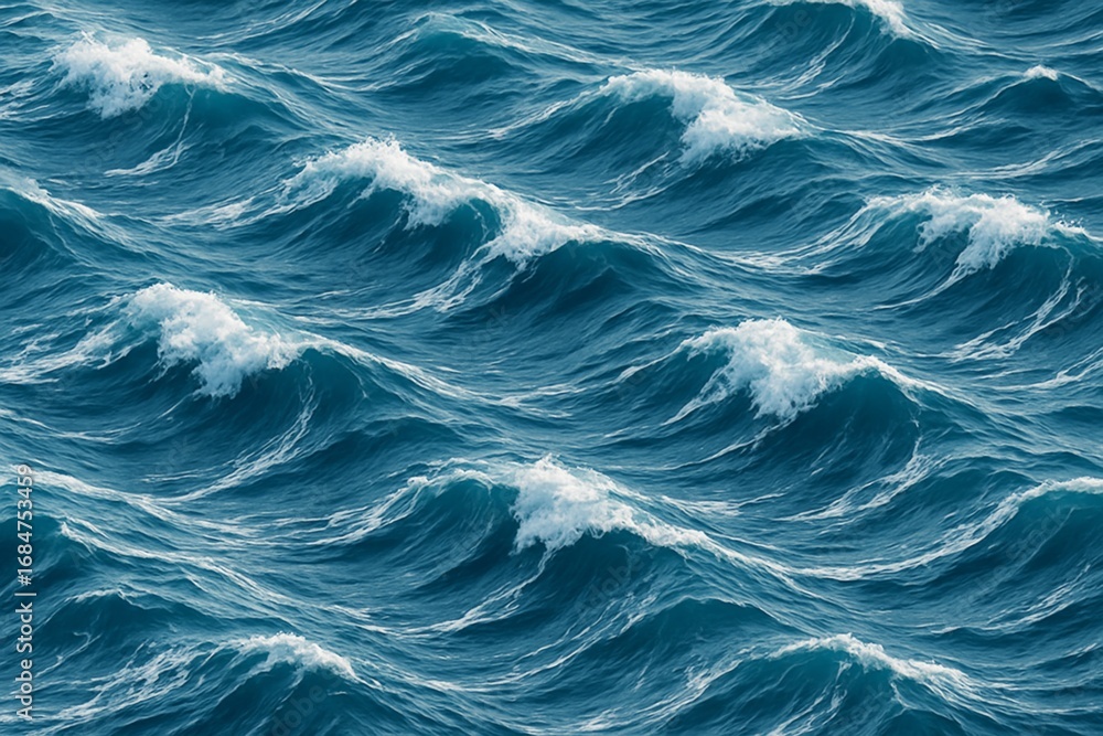 Aufkleber dynamic ocean wave pattern with realistic light reflections and creative natural texture background 