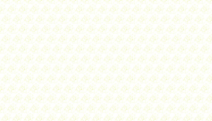 Yellow floral pattern on white background abstract