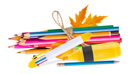 assorted school supplies for learning and creativity