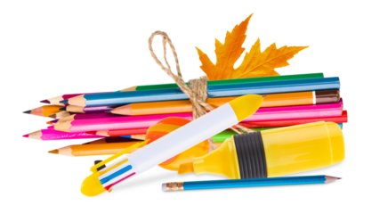 assorted school supplies for learning and creativity
