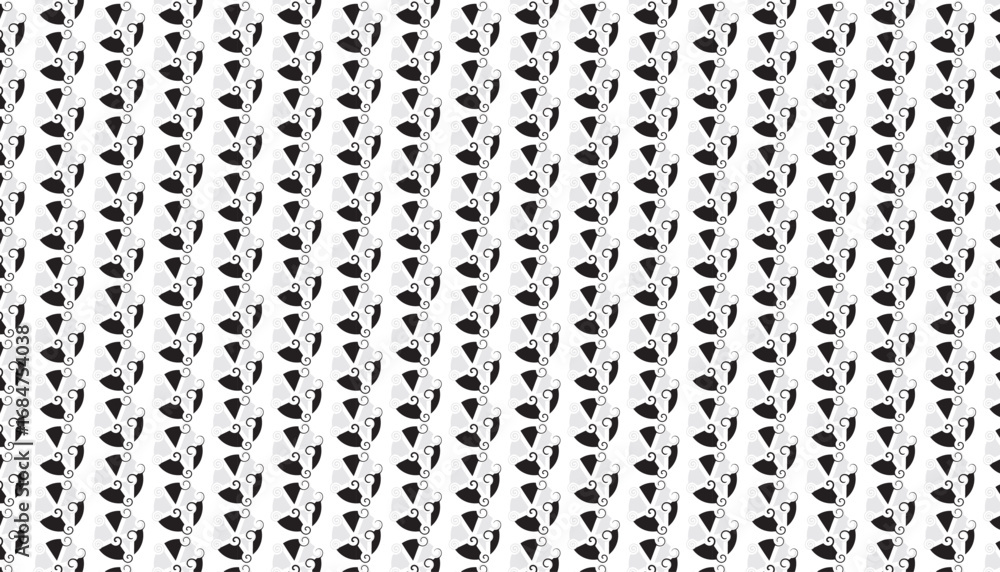 Poster black and white abstract pattern with repeating motifs