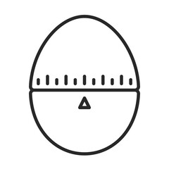 Kitchen timer line icon element for time and countdown clip art.