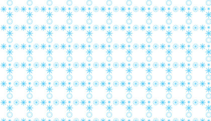 Blue Floral Geometric Pattern on White Background symmetrical