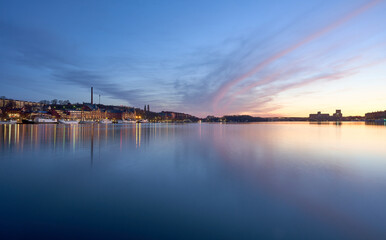 Fototapeta premium Sunset in Stockholm