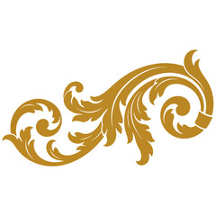 Decorative Double Floral Swirl