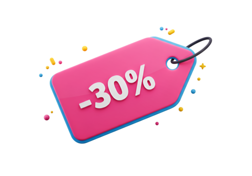 Grab this amazing 30% discount offer tag, perfect for your next sale promotion!