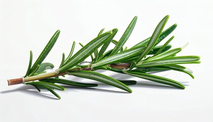 Fototapeta premium rosemary on white background