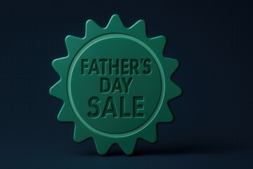 Father's Day SALE banner in a bold embossed style, promoting an attractive retail discount offer.