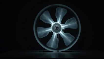 扇風機のX線写真、換気扇、ファン、モノクロ