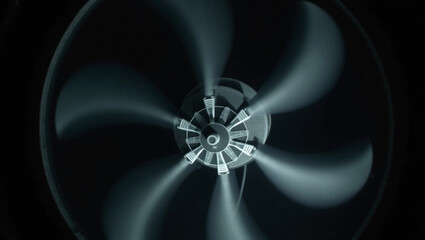 扇風機のX線写真、換気扇、ファン、モノクロ