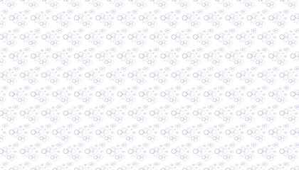 Dark blue geometric and floral pattern on white background