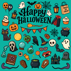 Helloween attribute vector pack
