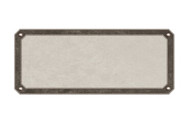 Fototapeta premium metal frame with beige texture inssde isolated on white