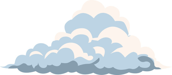 Fluffy Cloud Design – Blue and White Cloud Vector