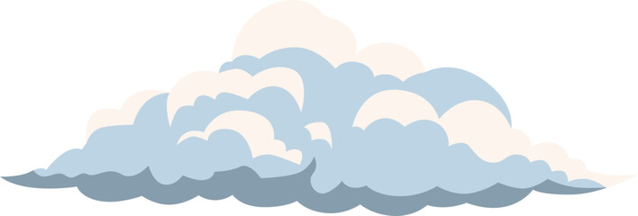 Fluffy Cloud Design – Blue and White Cloud Vector