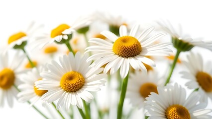 Fototapeta premium A delicate arrangement of fresh daisies bathed in sunlight, evoking purity and natural beauty.