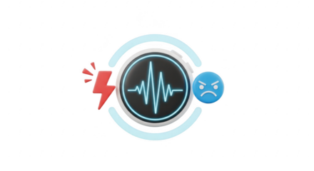 3d icon of stress level icon isolated on transparent background representing high stress, anxiety, and mental health issues, with a lightning bolt and angry face symbol