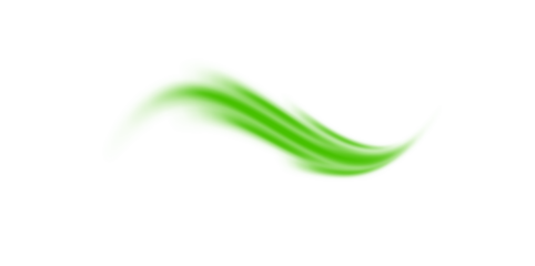 Green glowing light trail vector - green line effect, winding green path, wave , curved energy vortex, futuristic background on a transparent PNG background	