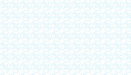 Repeating Circle Pattern of Interconnected Globes world