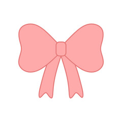 pink ribbon bow vector