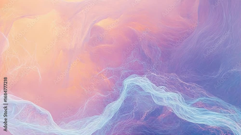 Poster abstract pink and purple background with flowing lines creating dynamic visual