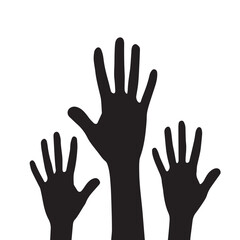 Fototapeta premium Stylized hand illustration with vibrant color accents and clean lines