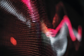 Abstract Red and Pink LED Light Display Background