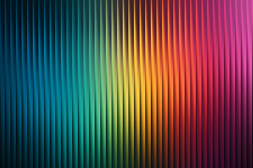 Abstract rainbow colored vertical ribbed background with soft light