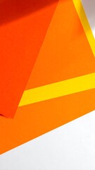 Abstract geometric shapes in vibrant orange and yellow